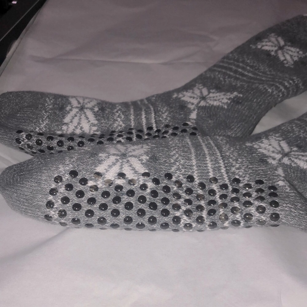 Gray Winter Patterned Socks - Picture 2 of 4